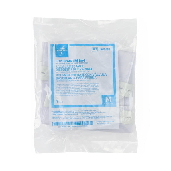 Medline Leg Bag with Flip Drain, 1/EA (URO5454H) Each