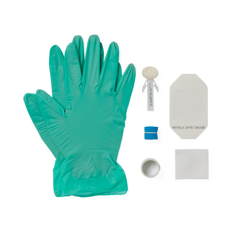 IV Start Kits:7-Piece IV Start Kit with 1 ChloraPrep Applicator, SureSite Window Dressing, 1 Pair Vinyl Gloves, 100/CS  (DYND74261) Case of 100