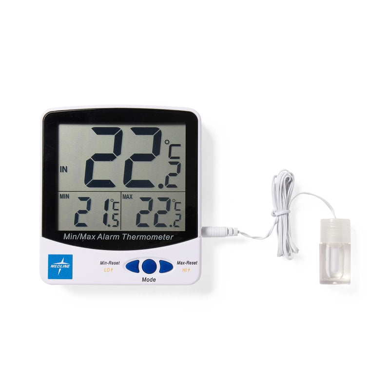 Digital Refrigerator and Freezer Thermometer, 1 Probe with 5-mL Glycol Bottle, -50 to 70°C, 1/EA  (MLAB895RFV) Each