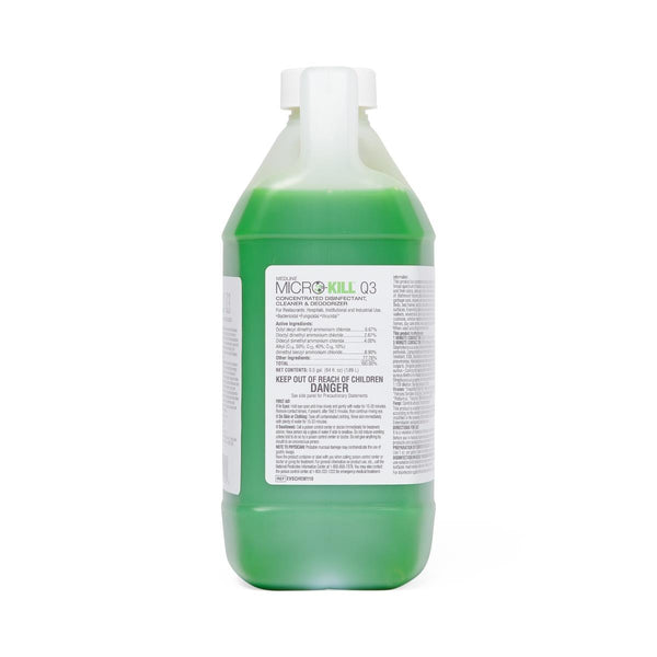 3 Minute Micro-Kill Q3 Quaternary Disinfectant, Bottle, 64 oz., Quat-Based Disinfectant, 4/CS (EVSCHEM110) Case of 4