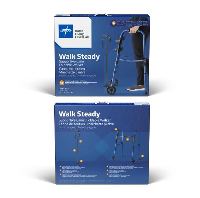 Medline Walk Steady Kit for Caregivers, 1/EA (WLK-CANEKIT10) Each