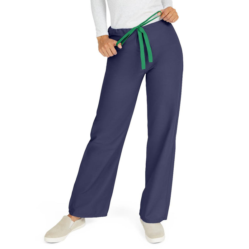 AngelStat Unisex Reversible Scrub Pants with Drawstring Waist, Navy, Size M, Medline Color Code, 1/EA  (M600NNTM-CM) Each