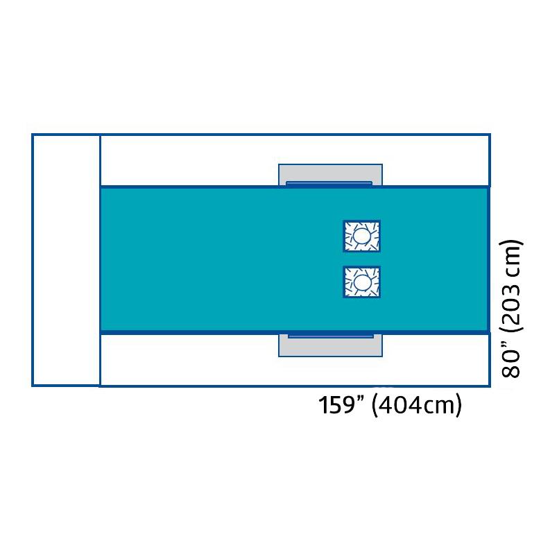 Femoral Angiography Surgical Drape, Heavy Duty, with Pouch, 8/CS  (DYNJP4119HDA) Case of 8