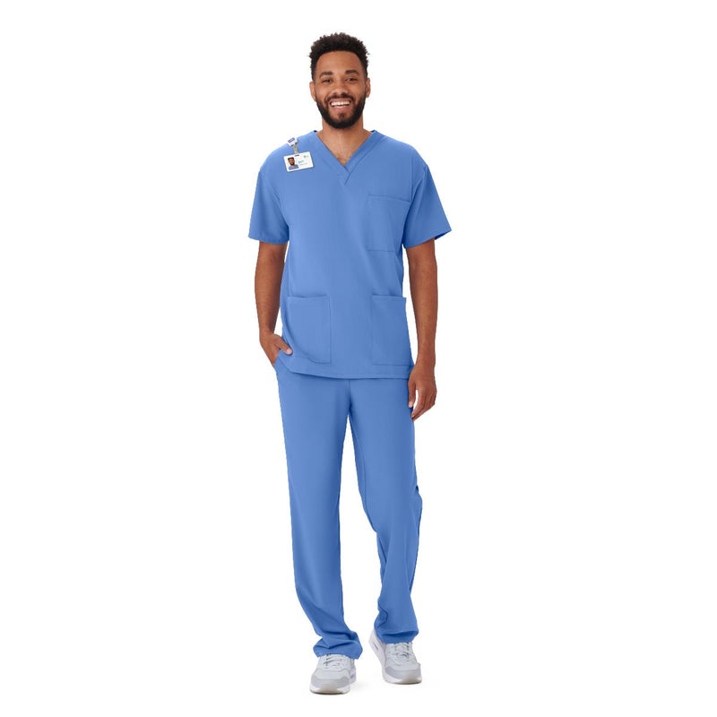 Henderson AVE Unisex Scrub Top with 3 Pockets, Ceil Blue, Size 3XL, 1/EA  (4615CBLXXXL) Each