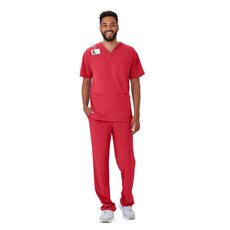 Henderson AVE Unisex Scrub Top with 3 Pockets, Red, Size 2XS, 1/EA  (4615REDXXS) Each