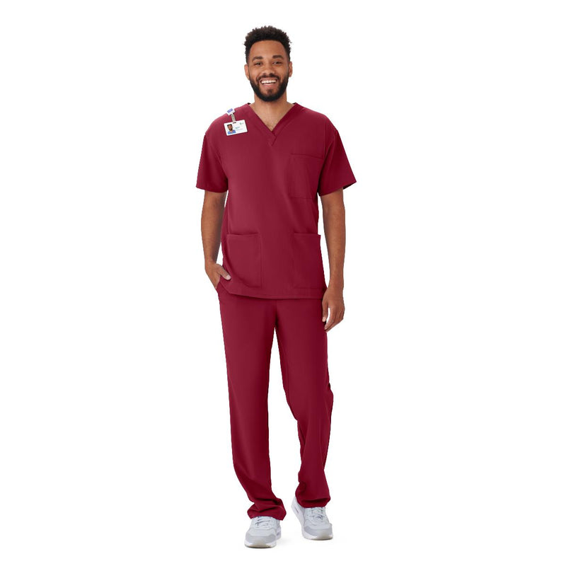 Henderson AVE Unisex Scrub Top with 3 Pockets, Wine, Size XS, 1/EA  (4615WNEXS) Each