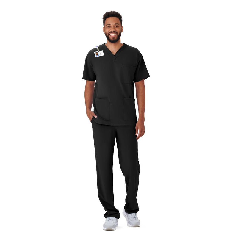 Henderson AVE Unisex Scrub Top with 3 Pockets, Black, Size 3XL, 1/EA  (4615BLKXXXL) Each