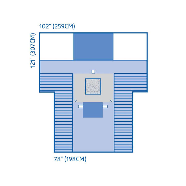 Cesarean Section Surgical Drape with Pouch and Fenestration, 7/CS (DYNJP6106) Case of 7