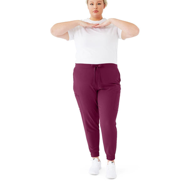 First AVE Women's 7-Pocket Jogger-Style Scrub Pant, Wine, Size 2XL, 1 EA (2544WNEXXL) Each