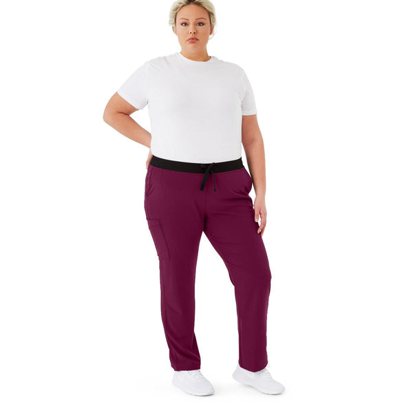 Varick AVE Women's Straight Leg Scrub Pant, Wine, 5XL, 1/EA  (4913WNE5XL) Each