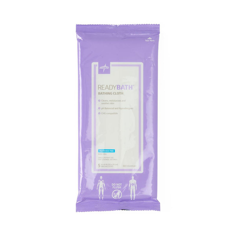 ReadyBath Total Body Cleansing Standard Weight Wash Cloth, Fragrance Free, 5/Pack, 150/CS (MSC095307) Case of 150