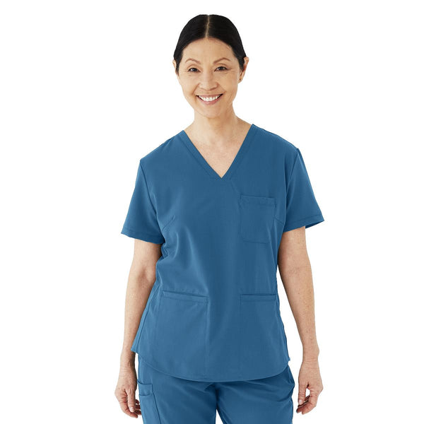 Lex AVE Women's Scrub Top, Caribbean Blue, Size XS, 1/EA  (4802CRBXS) Each