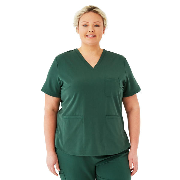 Lex AVE Women's Scrub Top, Hunter Green, Size 2XL, 1/EA  (4802HTRXXL) Each