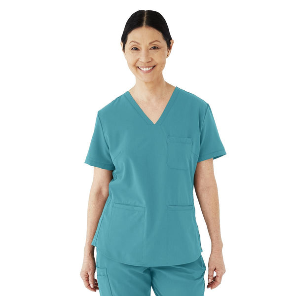 Lex AVE Women's Scrub Top, Teal, Size L, 1/EA  (4802TLBL) Each