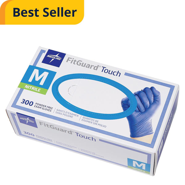 FitGuard Touch Powder-Free Nitrile Exam Gloves, Size L, 100/BX (FG100LH) Box of 100