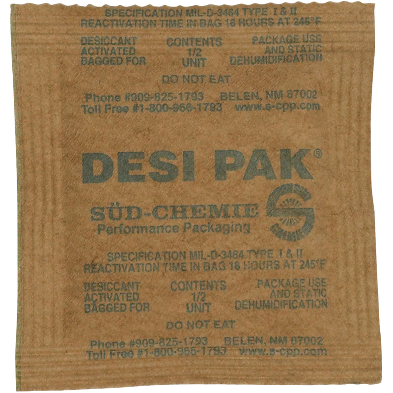 3 x 3 x 1/4" Kraft Clay Desiccant Bags - 5 Gallon Pail (DES103) Case Of 550