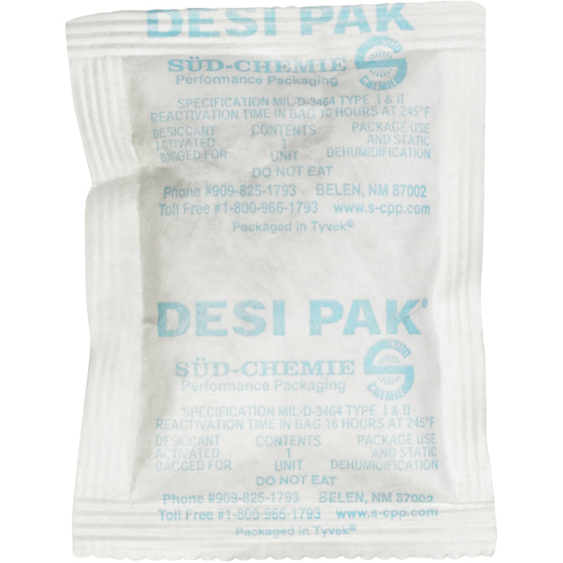 3 x 4 x 1/4" Tyvek® Clay Desiccants - 34 Gallon Drum (DES128) Case Of 1300