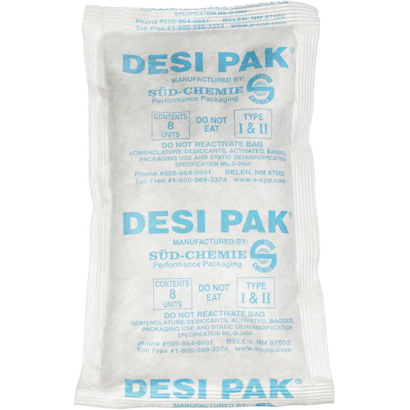 5 x 8 x 1 1/8" Tyvek® Clay Desiccants - 34 Gallon Drum (DES131) Case Of 300