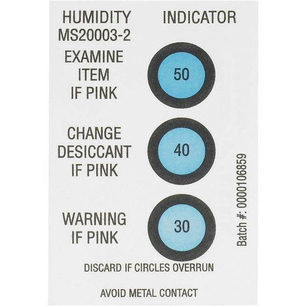 2 x 3" 30-40-50% Humidity Indicators (DES160) Case Of 125