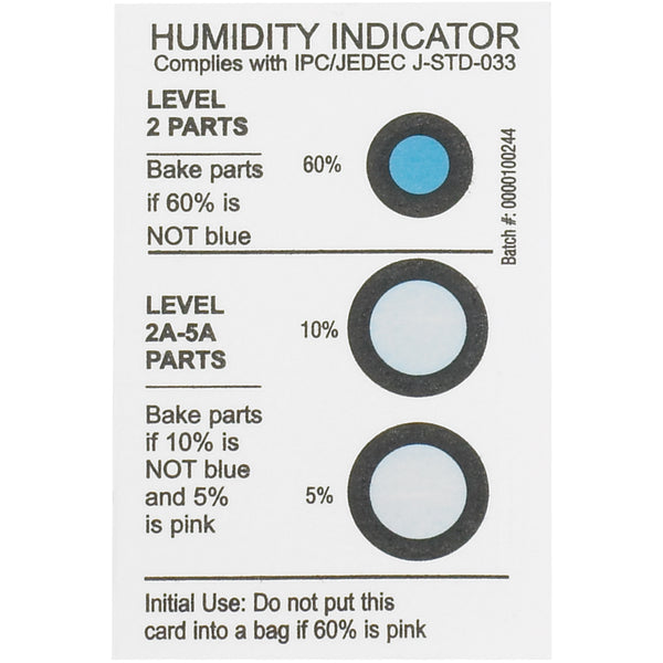 2 x 3" 5-10-60% Humidity Indicators (DES162) Case Of 125
