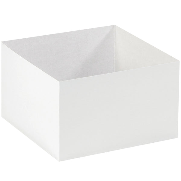 10 x 10 x 6" White Deluxe Gift Box Bottoms, Case Of 50 Case Of 50