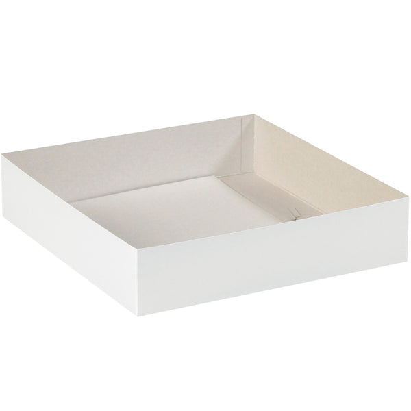 14 x 14 x 3" White Deluxe Gift Box Bottoms, Case Of 50 Case Of 50