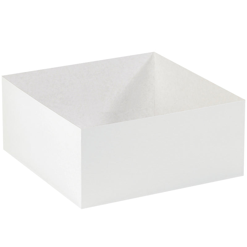 14 x 14 x 6" White Deluxe Gift Box Bottoms (DGB14146W) Case Of 50