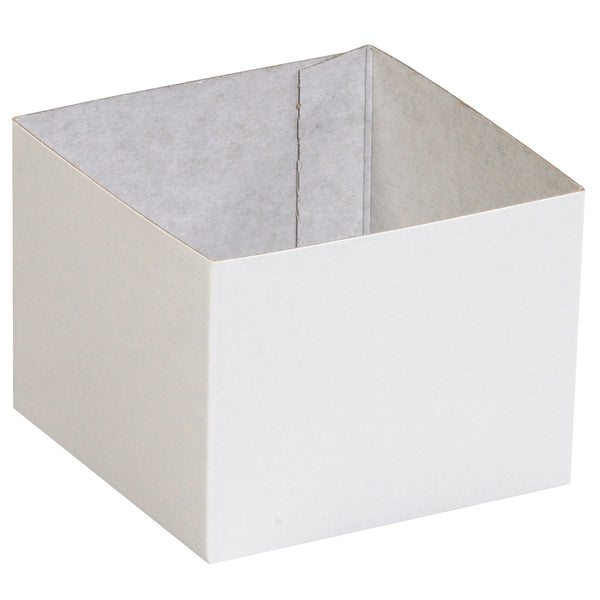 4 x 4 x 3" White Deluxe Gift Box Bottoms (DGB443W) Case Of 50