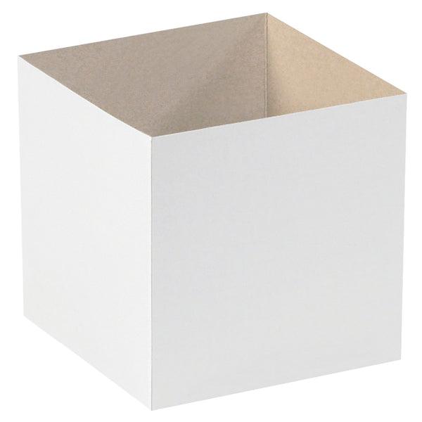6 x 6 x 6" White Deluxe Gift Box Bottoms (DGB666W) Case Of 50