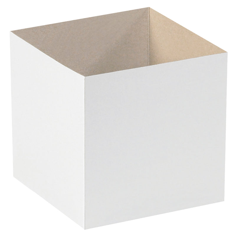 6 x 6 x 6" White Deluxe Gift Box Bottoms (DGB666W) Case Of 50