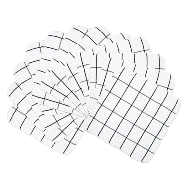 Arkwright Home Cooks Linen Dishcloth 12x12 Black (12/Pack) (PNP-DISH-BLACK) 12/PK