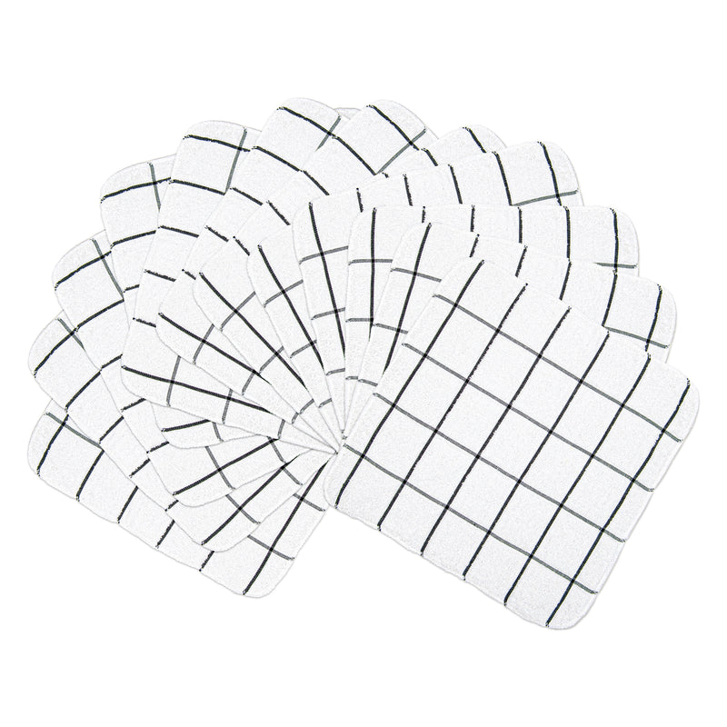 Arkwright Home Cooks Linen Dishcloth 12x12 Black (12/Pack) (PNP-DISH-BLACK) 12/PK