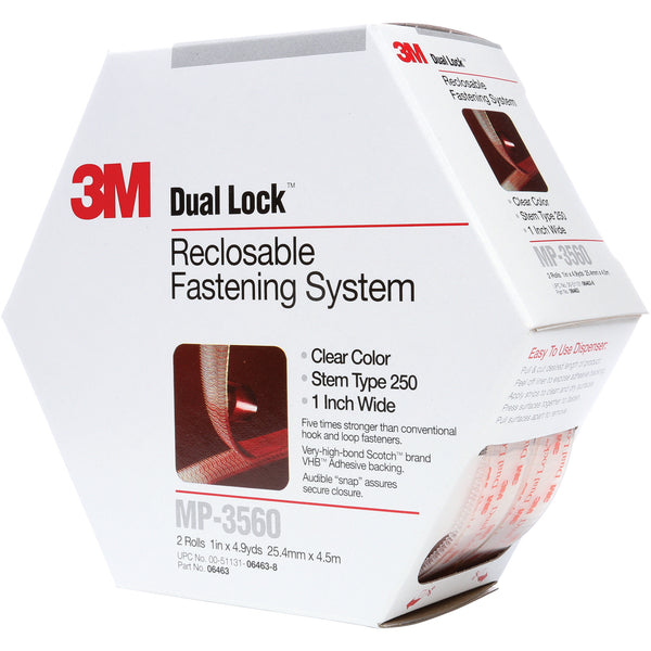 1" x 15' Clear  3M™ MP3560 Dual Lock™ Mini Pack Fasteners (DK3M110) Case Of 5