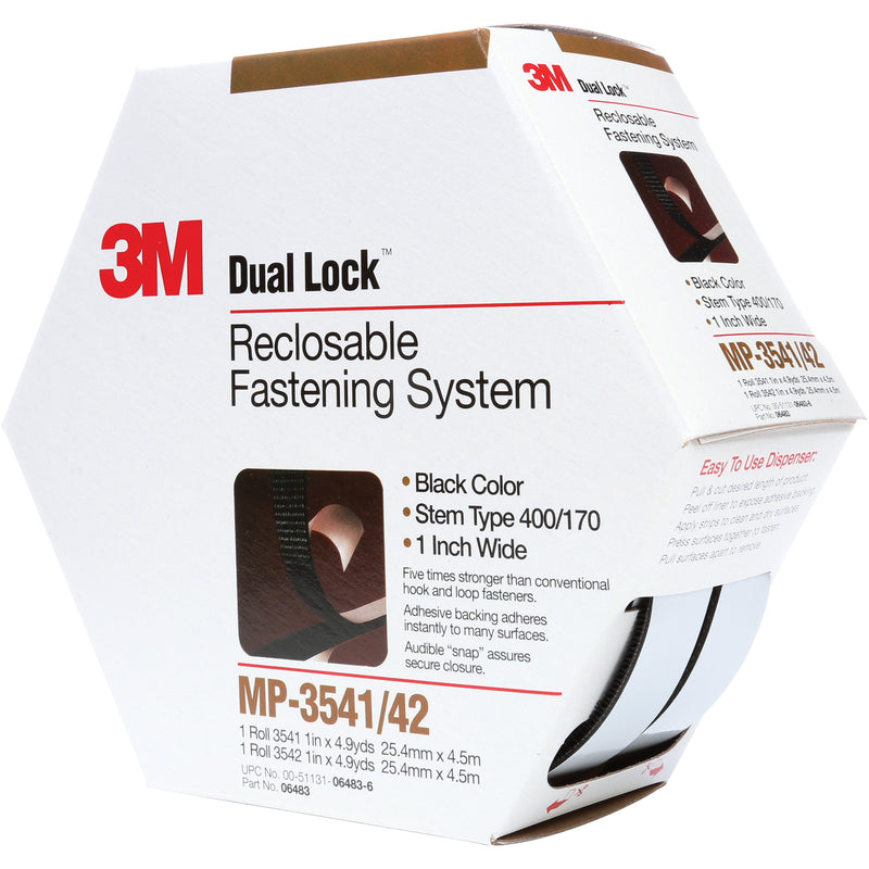 1" x 15' Black 3M™ MP3541/42 Dual Lock™ Mini Pack Fasteners (DK3M140) Case Of 5