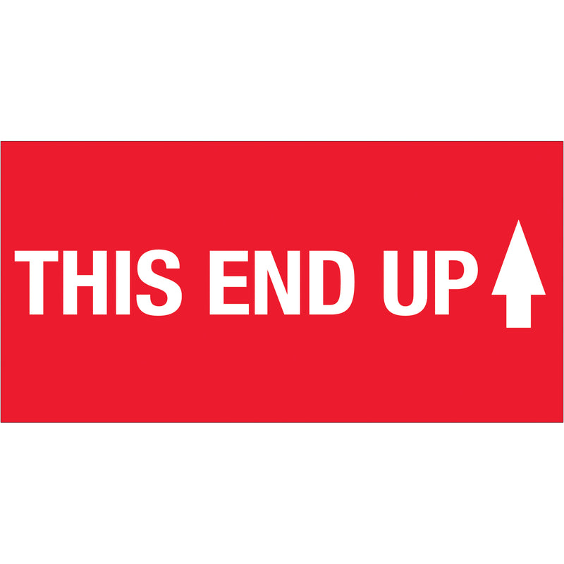 2 x 4" - "This End Up" (High Gloss) Labels, Roll Of 500 Roll Of 500