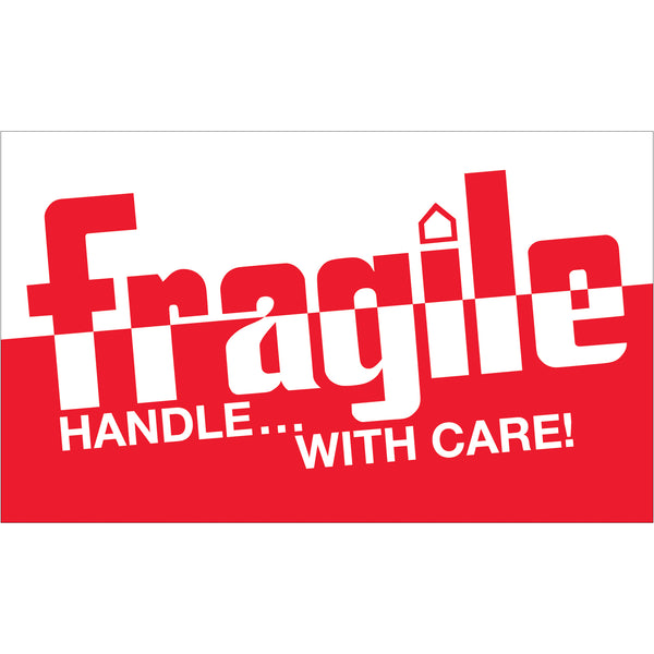 3 x 5" - "Fragile - Handle With Care" Labels (DL1160) Roll Of 500