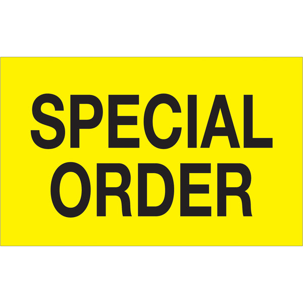 1 1/4 x 2" - "Special Order" (Fluorescent Yellow) Labels, Roll Of 500 Roll Of 500