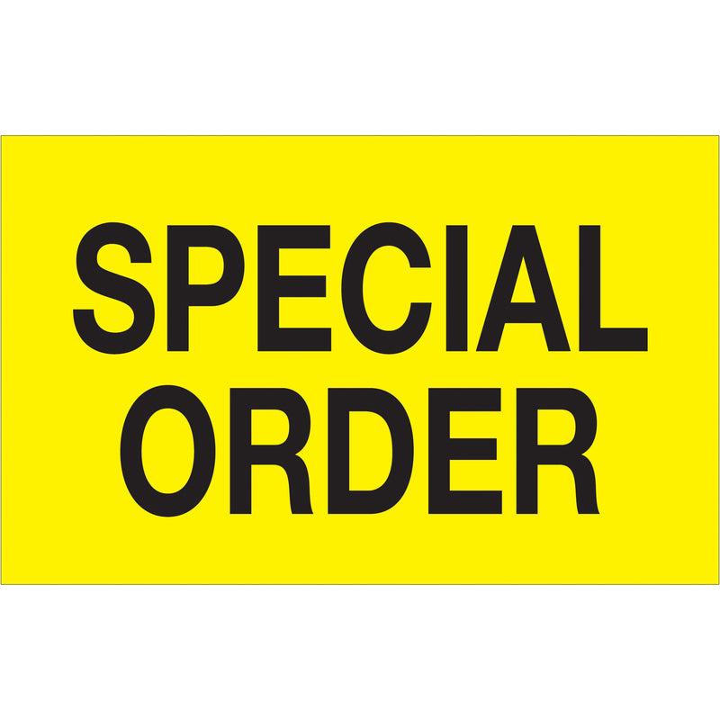 1 1/4 x 2" - "Special Order" (Fluorescent Yellow) Labels (DL1167) Roll Of 500