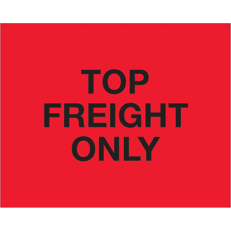 8 x 10" - "Top Load Freight Only" (Fluorescent Red) Labels, Roll Of 250 Roll Of 250