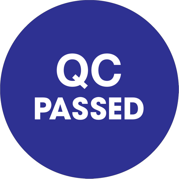 2" Circle - "QC Passed" Blue Labels, Roll Of 500 Roll Of 500