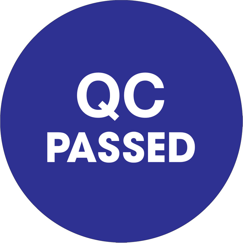 2" Circle - "QC Passed" Blue Labels (DL1259) Roll Of 500