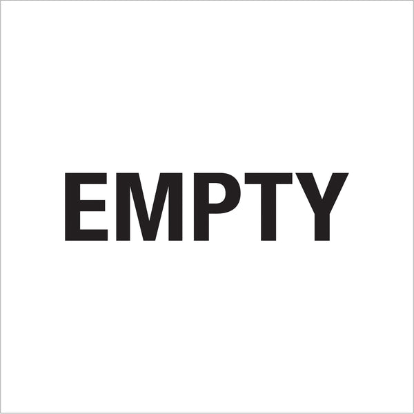 6 x 6" - "Empty" Labels, Roll Of 500 Roll Of 500