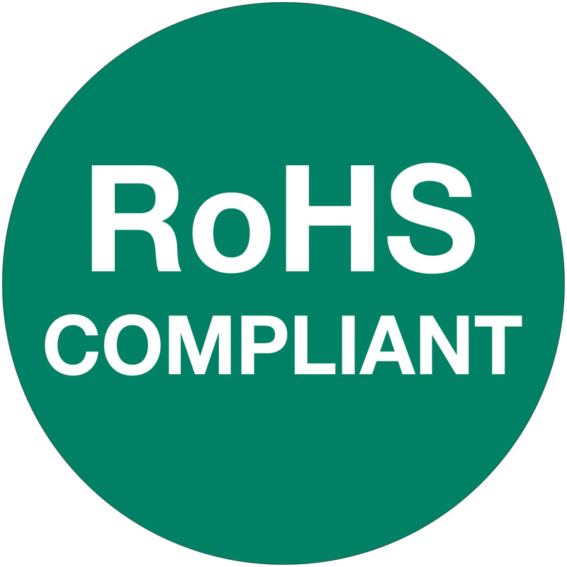 1" Circle - "RoHS Compliant" Green Labels, Roll Of 500 Roll Of 500