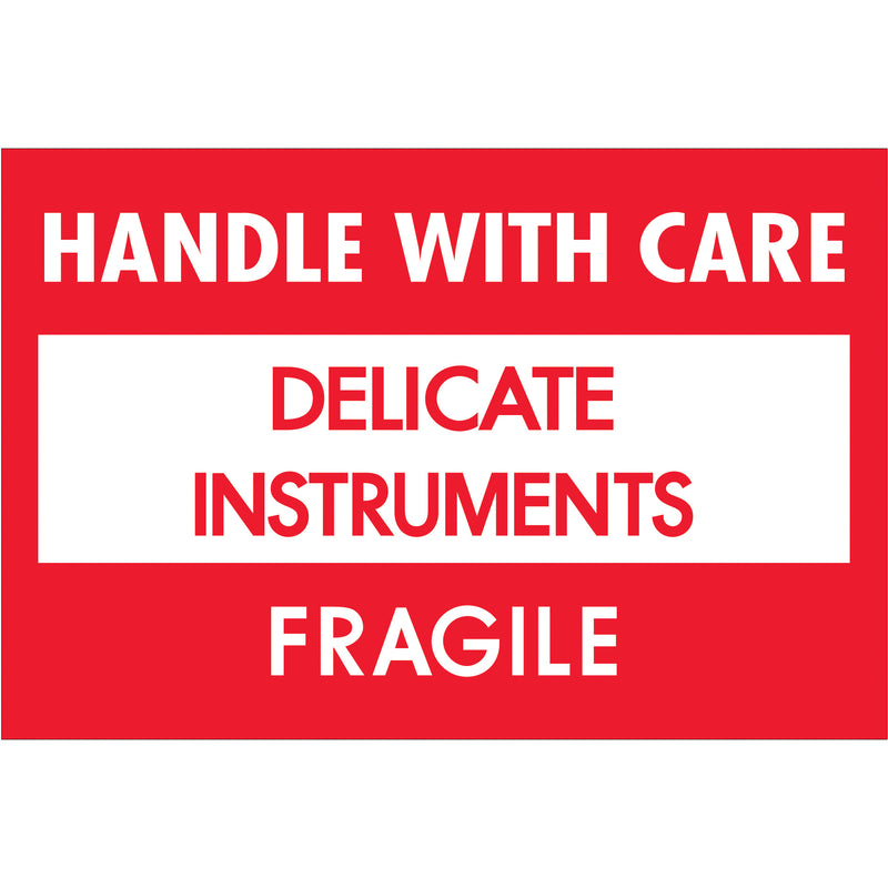 2 x 3" - "Delicate Instruments - HWC" - Fragile Labels (DL1308) Roll Of 500