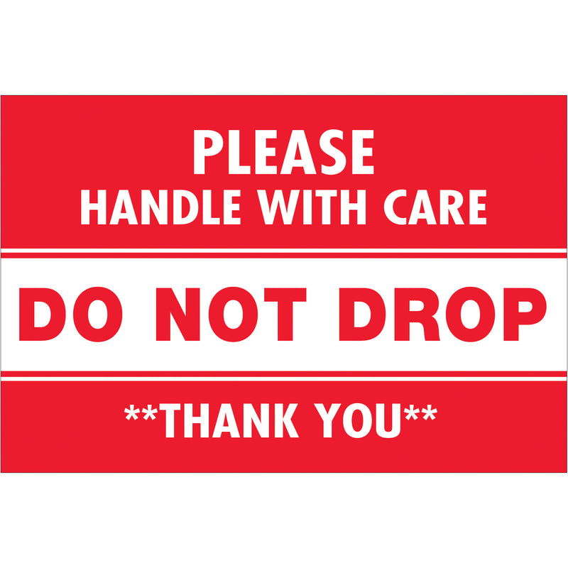 2 x 3" - "Do Not Drop" Labels (DL1313) Roll Of 500