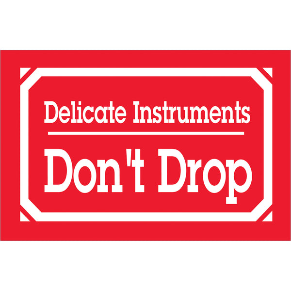 3 x 5" - "Delicate Instruments - Don't Drop" Labels (DL1350) Roll Of 500