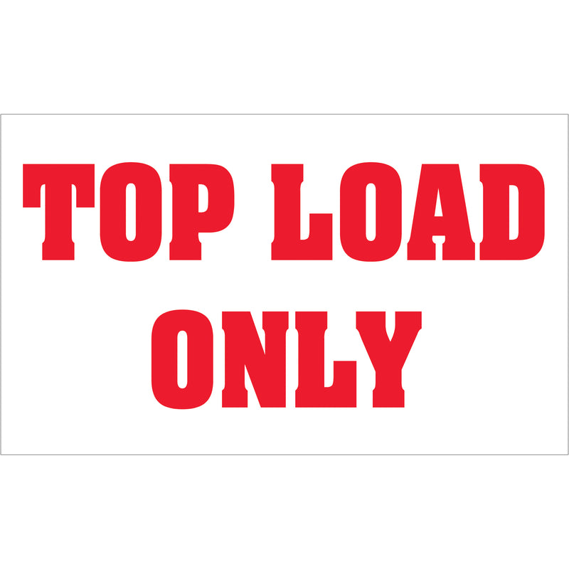 3 x 5" - "Top Load Only" Labels (DL1370) Roll Of 500