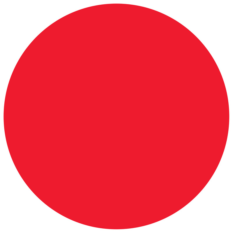 3/4" Circles - Fluorescent Red Removable Labels, Roll Of 500 Roll Of 500