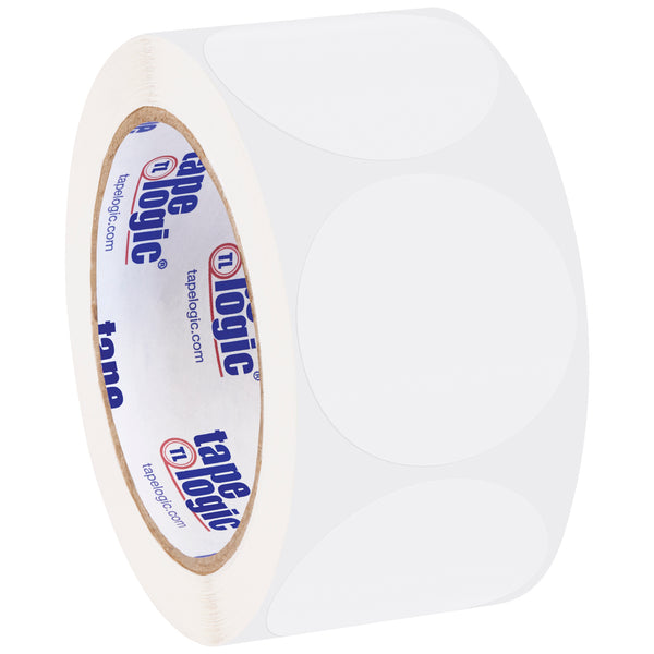 2" Circles - Clear Removable Labels, Roll Of 500 Roll Of 500