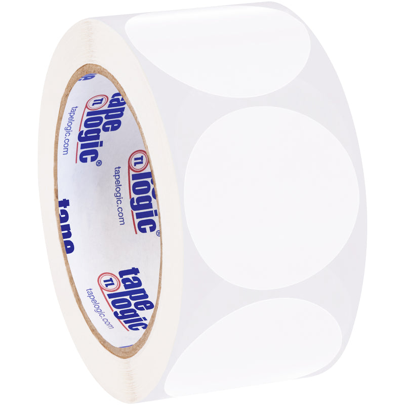 2" Circles - White Removable Labels, Roll Of 500 Roll Of 500